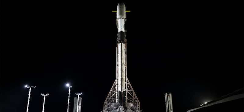 Falcon 9 Block 5 on the pad