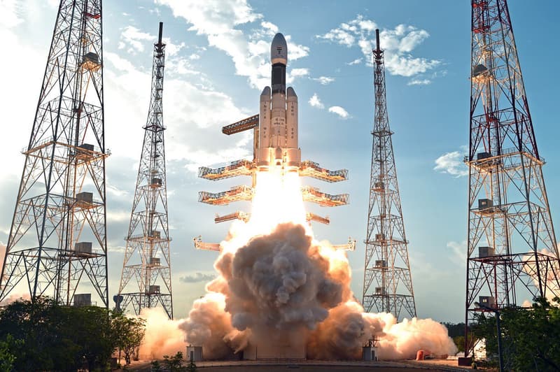 Launch Vehicle Mark-3 (GSLV Mk III) on the pad
